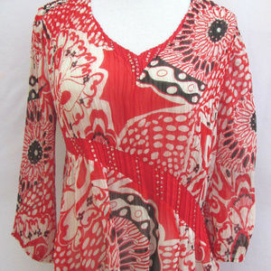 Alberto Makali Blouse  Floral Crinkle L